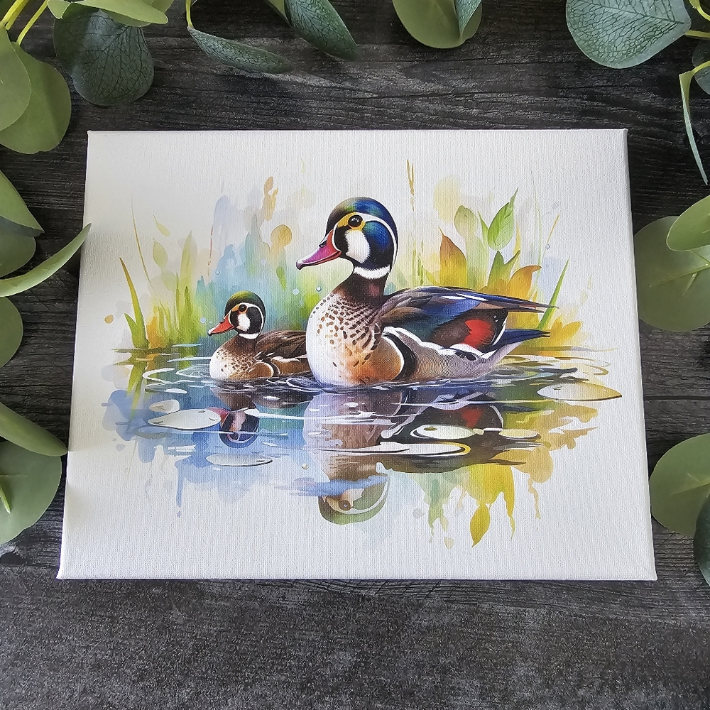 Colorful Duck Canvas Art